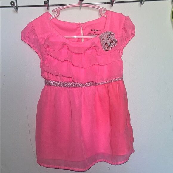 🫶🏻6/$25 George Pink Ruffled Embellished shirt - Picture 1 of 2